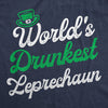 Womens Worlds Drunkest Leprechaun Funny T Shirts St Patricks Day Drinking Tee