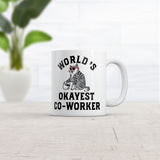 Worlds Okayest Co Worker Mug Funny Sarcastic Office Joke Coffee Cup-11oz