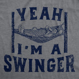 Mens Yeah Im A Swinger T Shirt Funny Relaxing Swinging Hammock Joke Tee For Guys