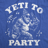 Mens Funny T Shirts Yeti to Party Sarcastic Bigfoot Graphic Novelty Tee for Men