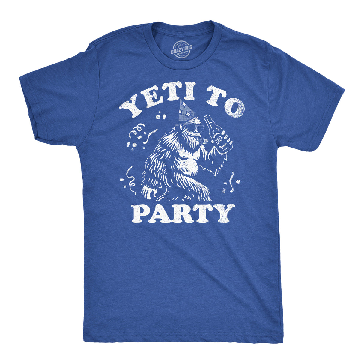 Mens Funny T Shirts Yeti to Party Sarcastic Bigfoot Graphic Novelty Tee for Men