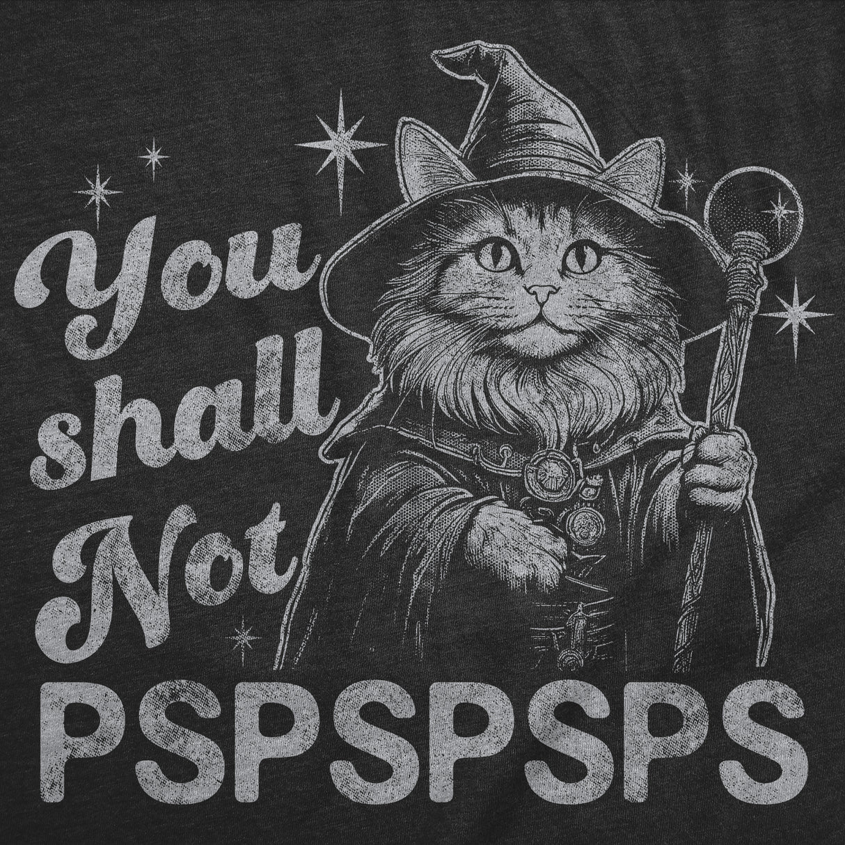 Mens Funny T Shirts You Shall Not Pspspsps Sarcastic Kitten Graphic Novelty Tee For Men