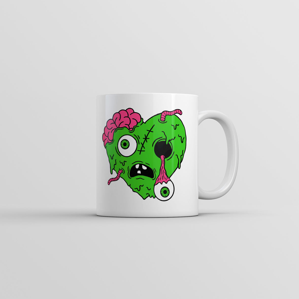 Zombie Heart Mug Funny Sarcastic Halloween Graphic Novelty Coffee Cup-11oz