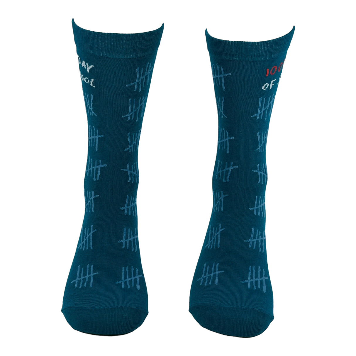 Women's 100th Day Of School Socks Funny Sarcastic Student Graphic Novelty Footwear for Ladies