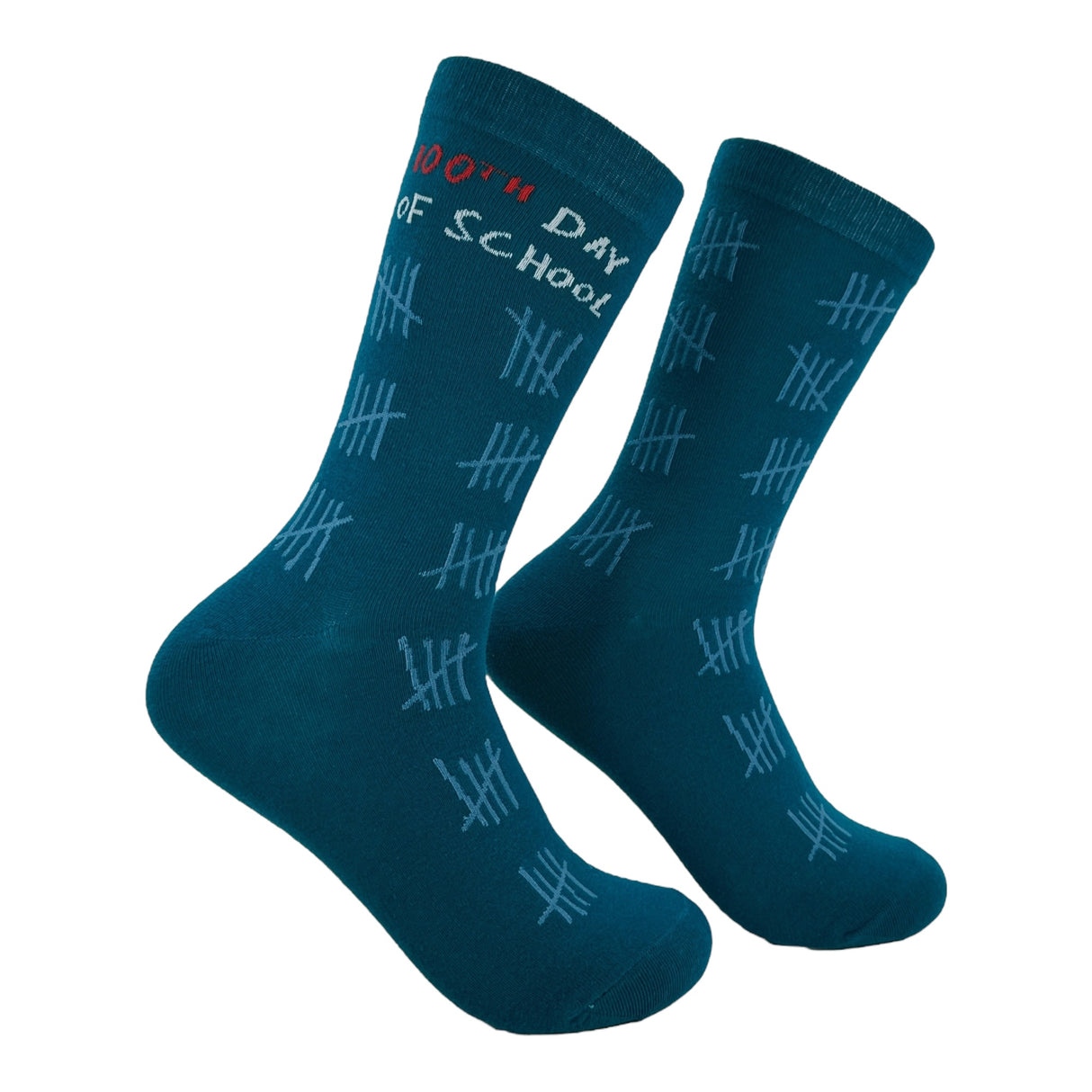 Women's 100th Day Of School Socks Funny Sarcastic Student Graphic Novelty Footwear for Ladies