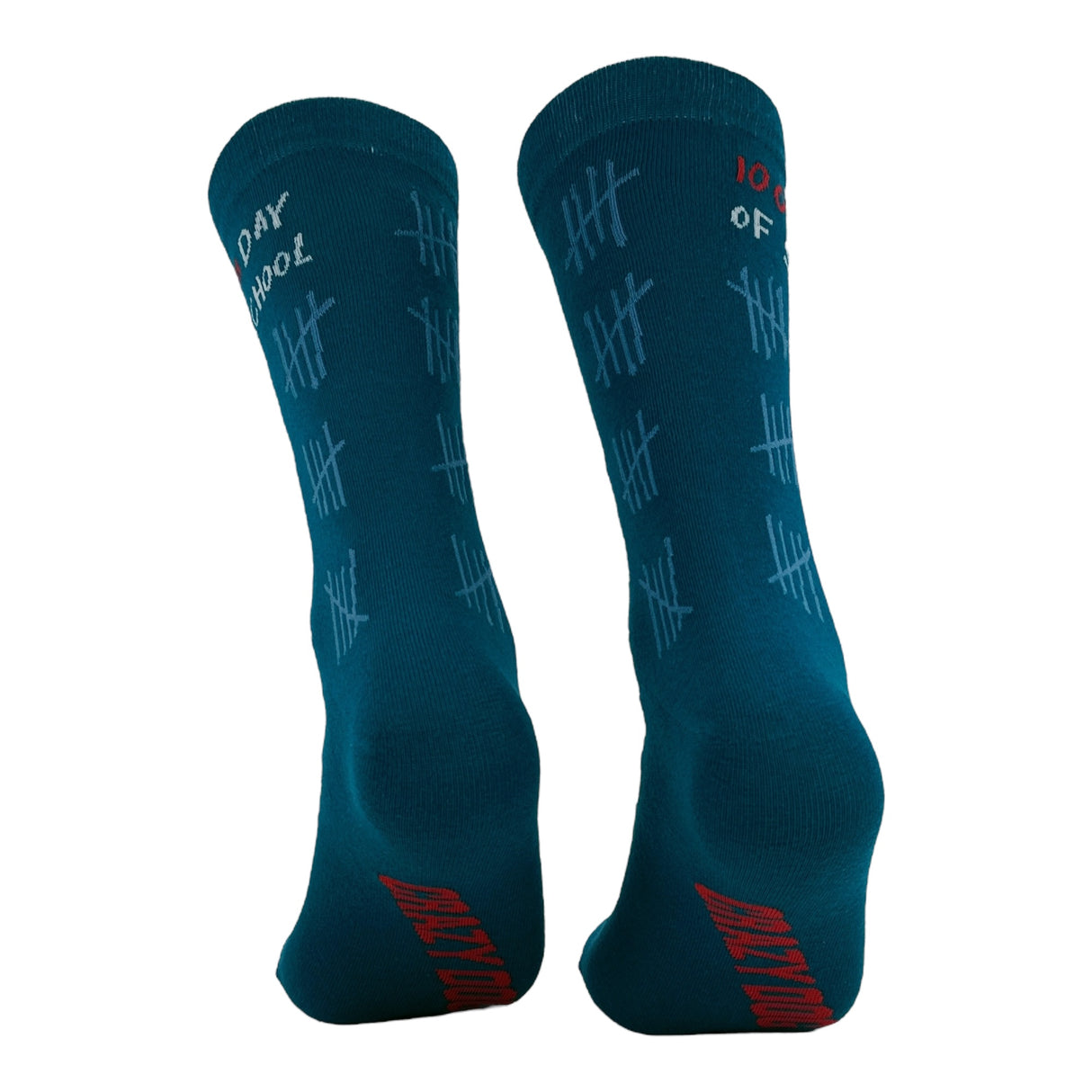 Women's 100th Day Of School Socks Funny Sarcastic Student Graphic Novelty Footwear for Ladies