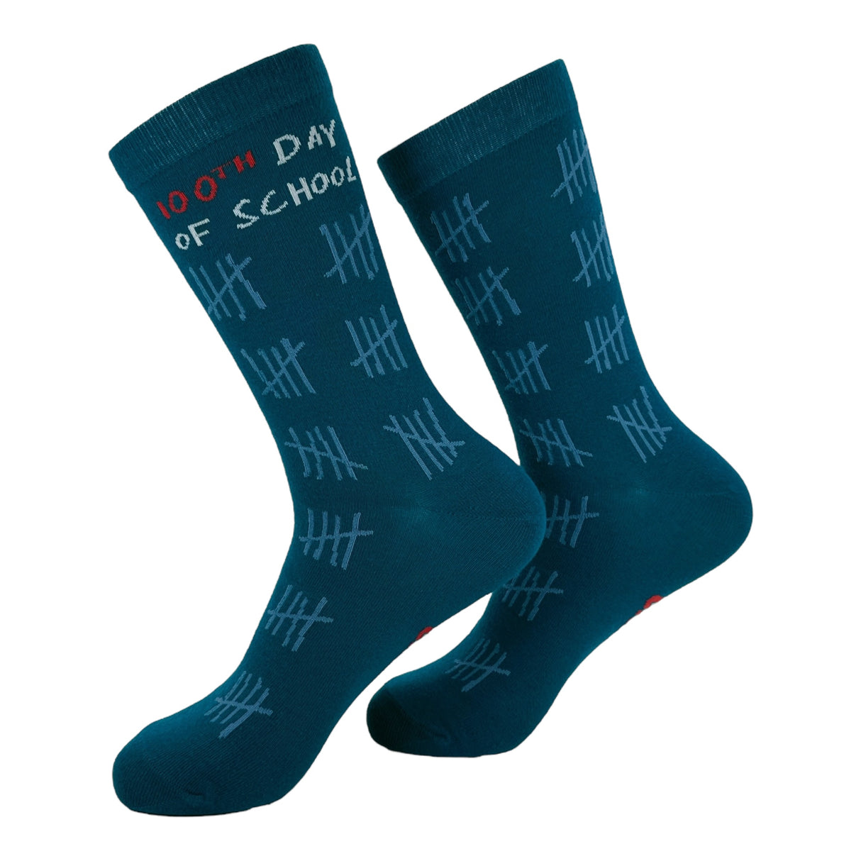 Women's 100th Day Of School Socks Funny Sarcastic Student Graphic Novelty Footwear for Ladies