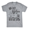 Mens Funny T Shirts Big Cats Are Dangerous But A Little Pussy Never Hurt Anyone Novelty Tee for Men