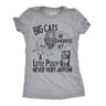 Womens Funny T Shirts Big Cats Are Dangerous But A Little Pussy Never Hurt Anyone Novelty Tee for Ladies