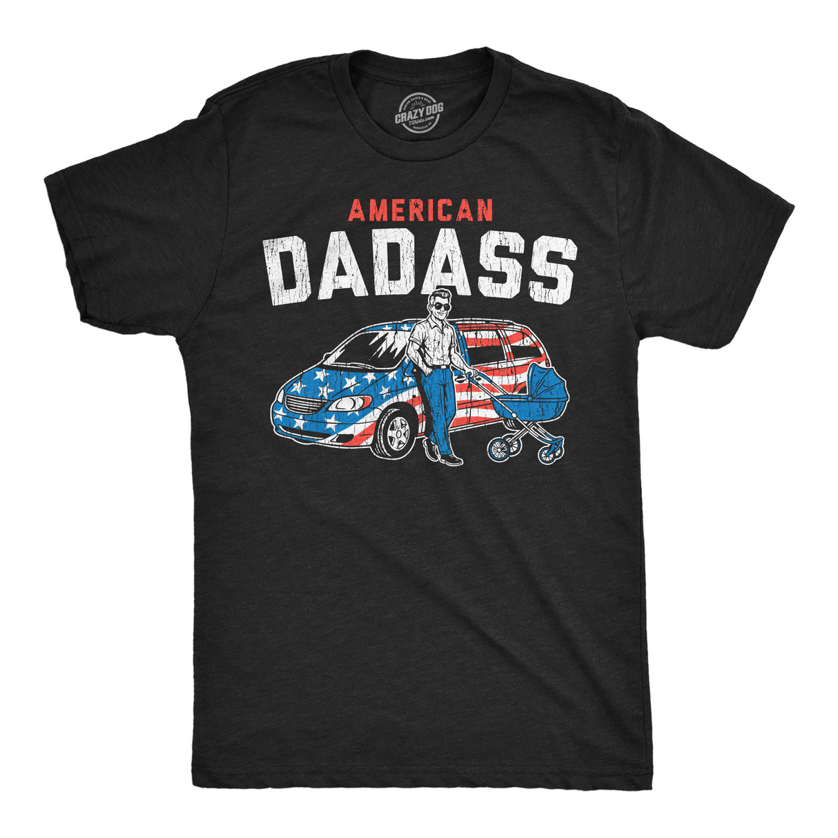 Mens Funny T Shirts American Dadass Sarcastic Fathers Day Graphic Fourth Of July Novelty Tee For Men