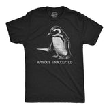 Mens Funny T Shirts Apology Unaccepted Sarcastic Penguin Graphic Novelty Tee for Men
