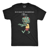 Mens Funny T Shirt Ask Me About My Apocalypse Plan Sarcastic Zombie Graphic Novelty Tee for Men
