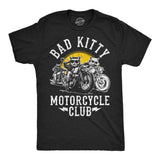 Mens Funny T Shirts Bad Kitty Motorcycle Club Sarcastic Kitten Graphic Novelty Tee for Men