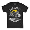 Mens Funny T Shirts Bad Kitty Motorcycle Club Sarcastic Kitten Graphic Novelty Tee for Men