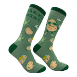 Men's Baked Potato Socks Funny Sarcastic 420 Graphic Novelty Footwear for Men