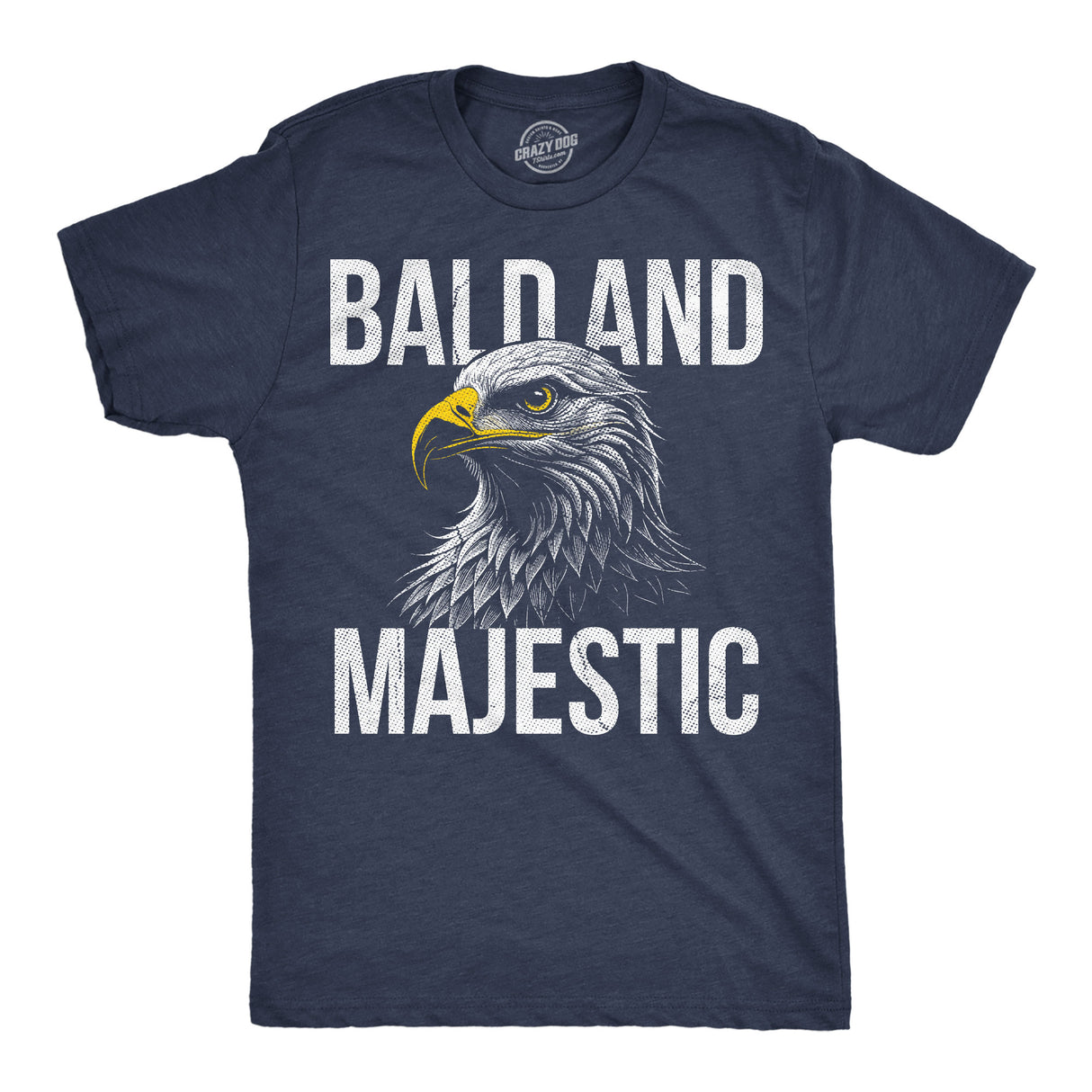 Mens Funny T Shirts Bald and Majestic Sarcastic Eagle Graphic Novelty Tee for Men