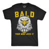 Mens Funny T Shirts Bald and Your Mom Likes It Sarcastic Eagle Graphic Novelty Tee for Men