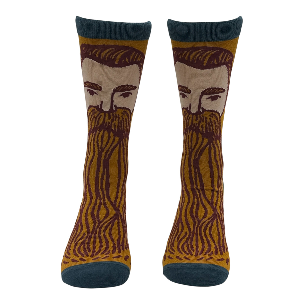 Men's Bearded for Her Pleasure Socks Funny Sarcastic Facial Hair Graphic Novelty Footwear for Men