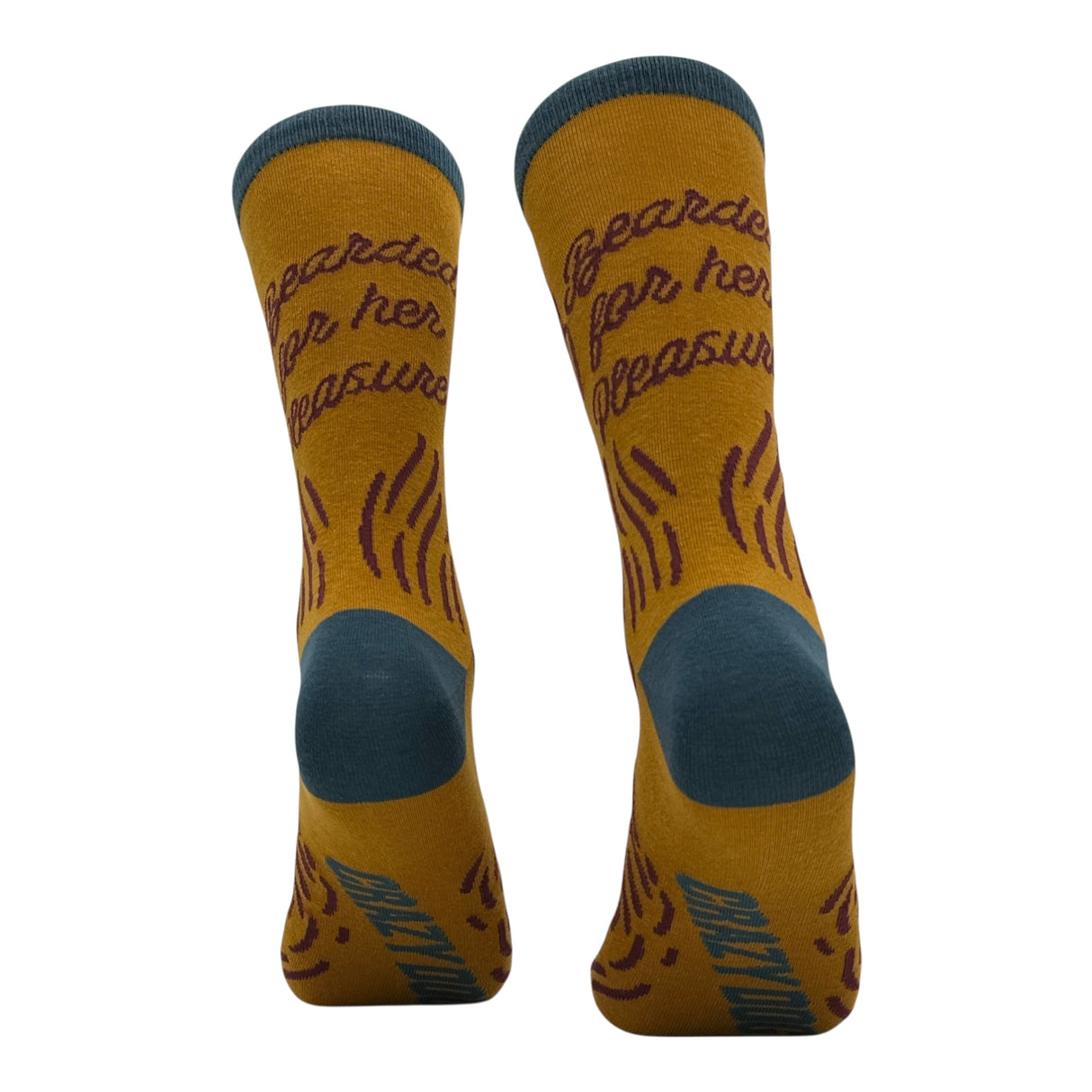 Men's Bearded for Her Pleasure Socks Funny Sarcastic Facial Hair Graphic Novelty Footwear for Men