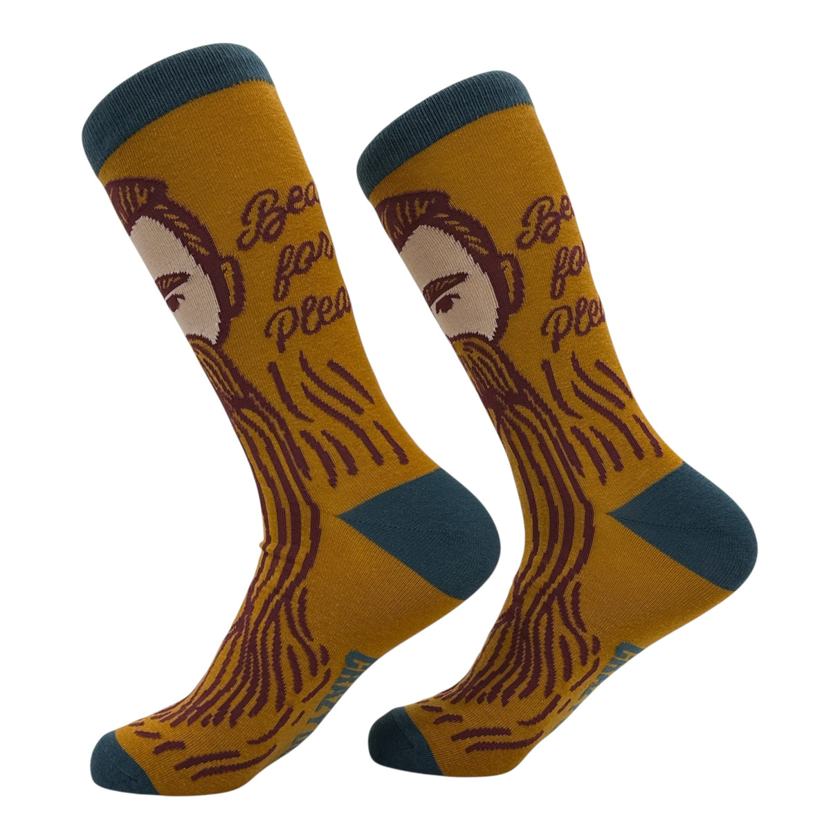 Men's Bearded for Her Pleasure Socks Funny Sarcastic Facial Hair Graphic Novelty Footwear for Men