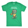 Mens Funny T Shirt Beer First Then Brains Sarcastic Zombie Graphic Novelty Drinking Tee for Men
