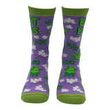 Women's Best Buds Socks Funny Sarcastic 420 Graphic Novelty Footwear for Ladies
