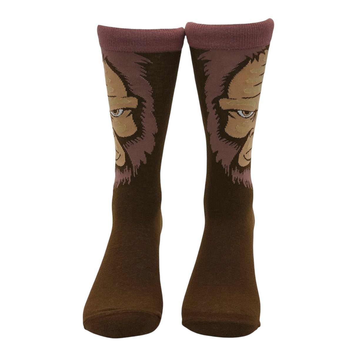 Men's Bigfoot Face Socks Funny Sarcastic Sasquatch Graphic Novelty Footwear for Men