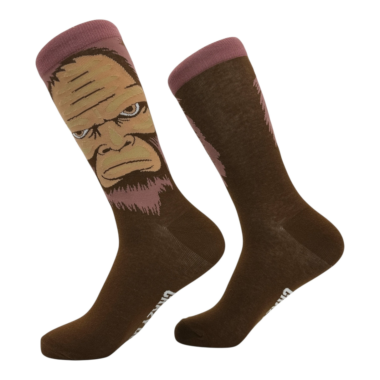 Men's Bigfoot Face Socks Funny Sarcastic Sasquatch Graphic Novelty Footwear for Men