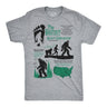 Mens Funny T Shirts Bigfoot Facts Sheet Sarcastic Sasquatch Graphic Novelty Tee for Men