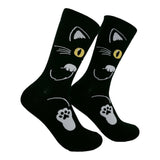 Women's Black Cat Socks Funny Sarcastic Kitten Graphic Novelty Footwear for Ladies