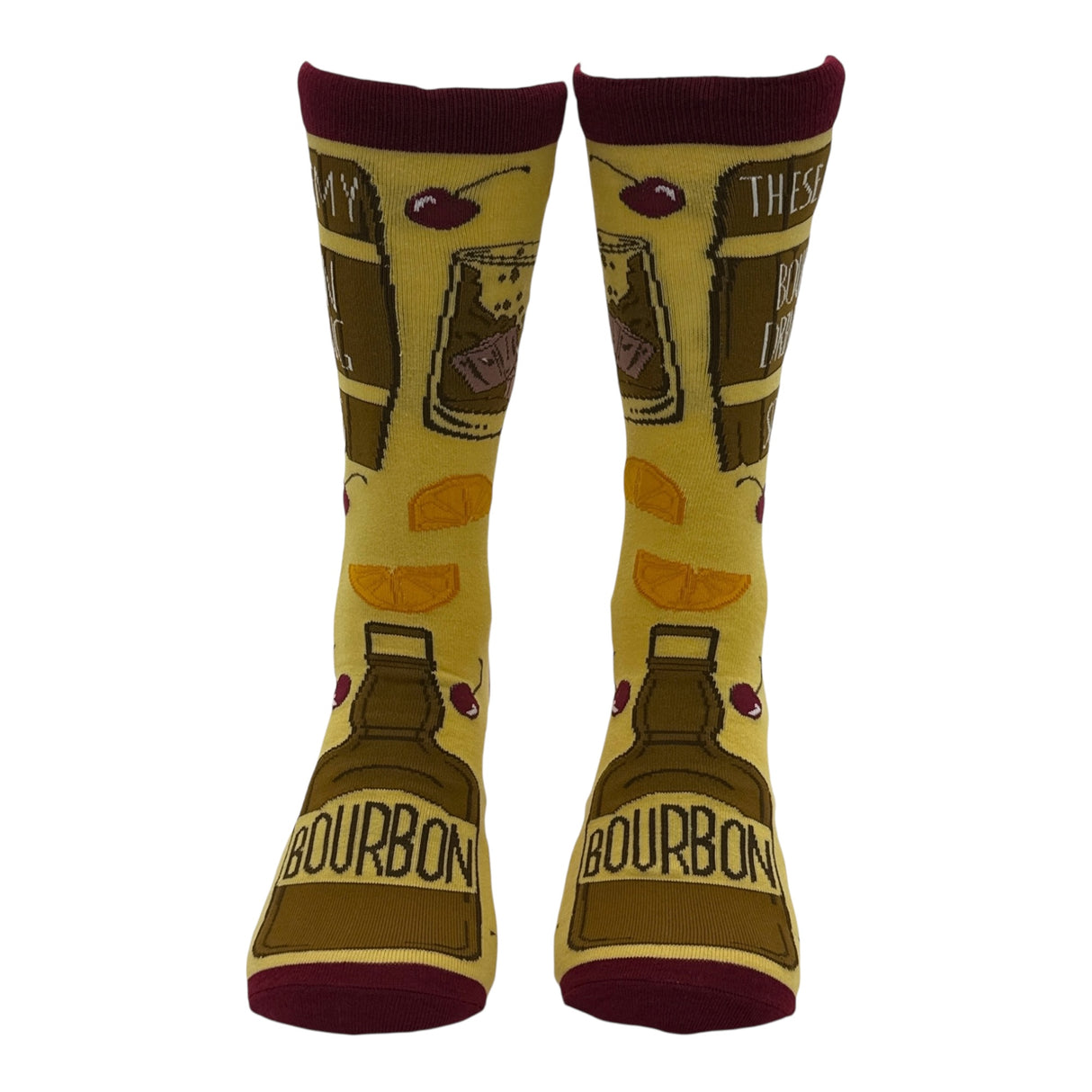 Men's These Are My Bourbon Drinking Socks Funny Sarcastic Liquor Graphic Novelty Footwear for Men
