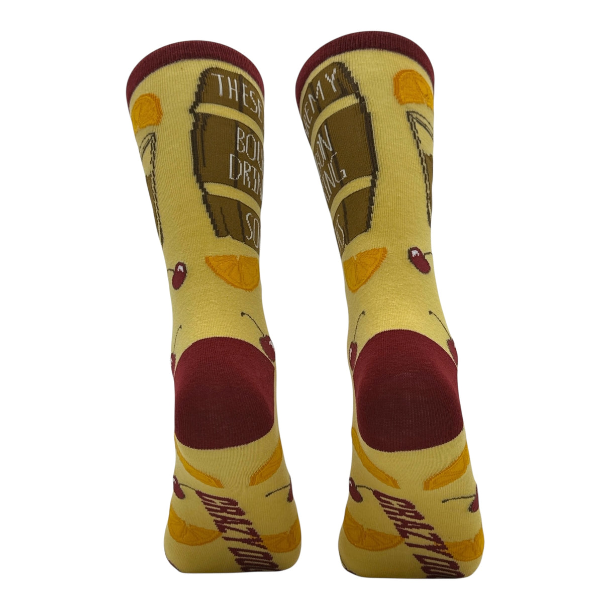 Men's These Are My Bourbon Drinking Socks Funny Sarcastic Liquor Graphic Novelty Footwear for Men