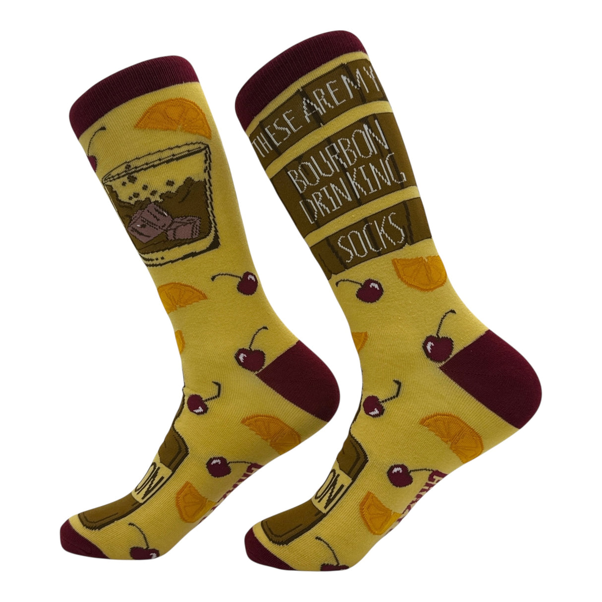 Men's These Are My Bourbon Drinking Socks Funny Sarcastic Liquor Graphic Novelty Footwear for Men