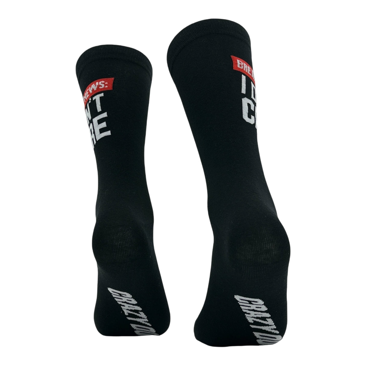 Men's Breaking News I Dont Care Socks Funny Sarcastic Graphic Novelty Footwear for Men