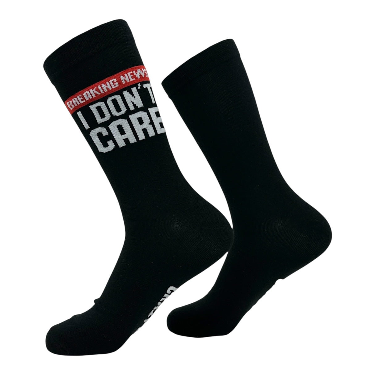 Men's Breaking News I Dont Care Socks Funny Sarcastic Graphic Novelty Footwear for Men