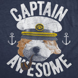 Mens Funny T Shirts Captain Awesome Sarcastic Cute Puppy Graphic Novelty Tee for Men