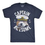 Mens Funny T Shirts Captain Awesome Sarcastic Cute Puppy Graphic Novelty Tee for Men