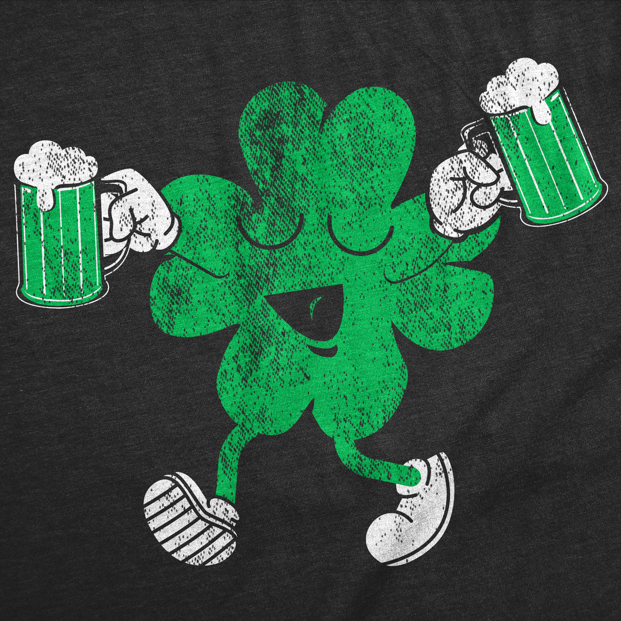 Mens Funny T Shirts Clover Drinking Sarcastic St Patricks Day Graphic Novelty Tee for Men