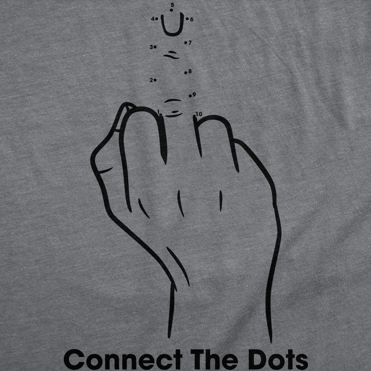Mens Funny T Shirts Connect The Dots Sarcastic Middle Finger Graphic Novelty Tee for Men
