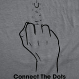 Mens Funny T Shirts Connect The Dots Sarcastic Middle Finger Graphic Novelty Tee for Men