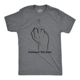 Mens Funny T Shirts Connect The Dots Sarcastic Middle Finger Graphic Novelty Tee for Men