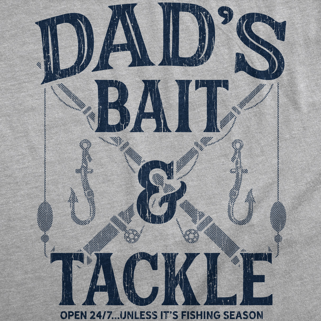 Mens Funny T Shirts Dads Bait and Tackle Sarcastic Fathers Day Graphic Novelty Fishing Tee for Men