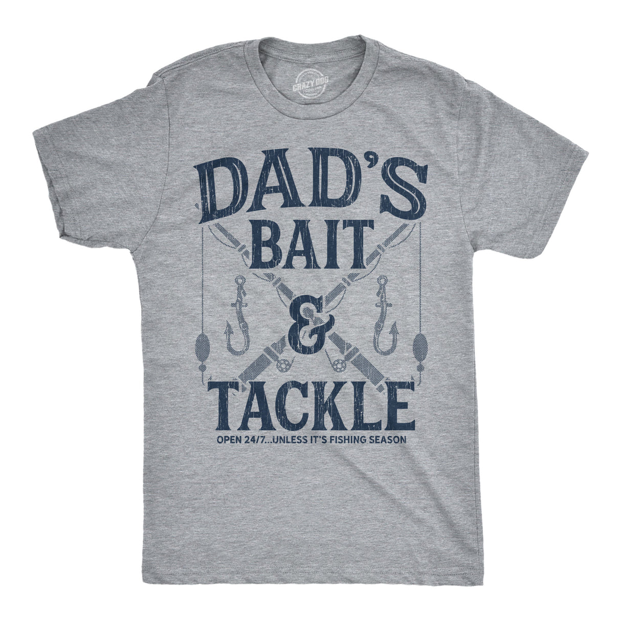 Mens Funny T Shirts Dads Bait and Tackle Sarcastic Fathers Day Graphic Novelty Fishing Tee for Men