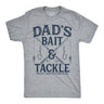 Mens Funny T Shirts Dads Bait and Tackle Sarcastic Fathers Day Graphic Novelty Fishing Tee for Men