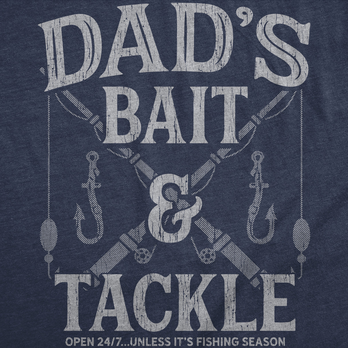 Mens Funny T Shirts Dads Bait and Tackle Sarcastic Fathers Day Graphic Novelty Fishing Tee for Men