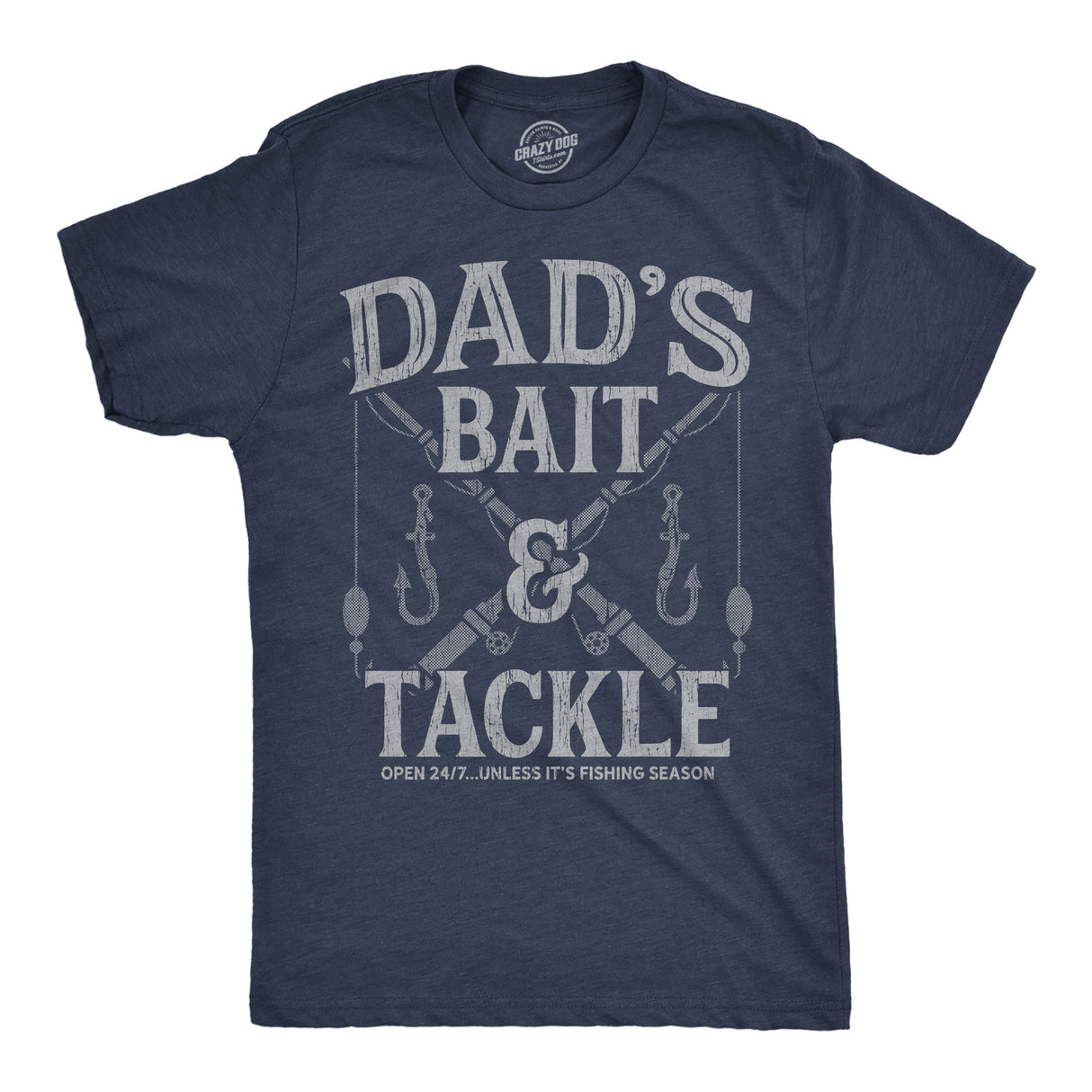 Mens Funny T Shirts Dads Bait and Tackle Sarcastic Fathers Day Graphic Novelty Fishing Tee for Men