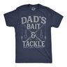 Mens Funny T Shirts Dads Bait and Tackle Sarcastic Fathers Day Graphic Novelty Fishing Tee for Men
