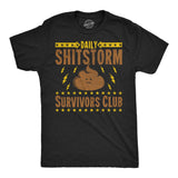 Mens Funny T Shirts Daily Shitstorm Survivors Club Sarcastic Graphic Novelty Tee for Men