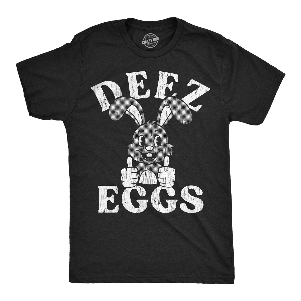 Mens Funny T Shirts Deez Eggs Sarcastic Easter Bunny Graphic Novelty Tee for Men