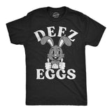 Mens Funny T Shirts Deez Eggs Sarcastic Easter Bunny Graphic Novelty Tee for Men
